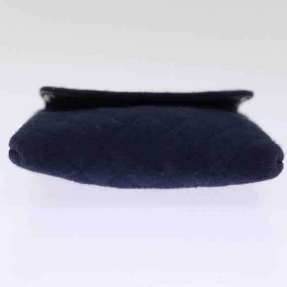 CHANEL Chain Pouch Canvas Navy CC Auth 74394 - Picture 5 of 16